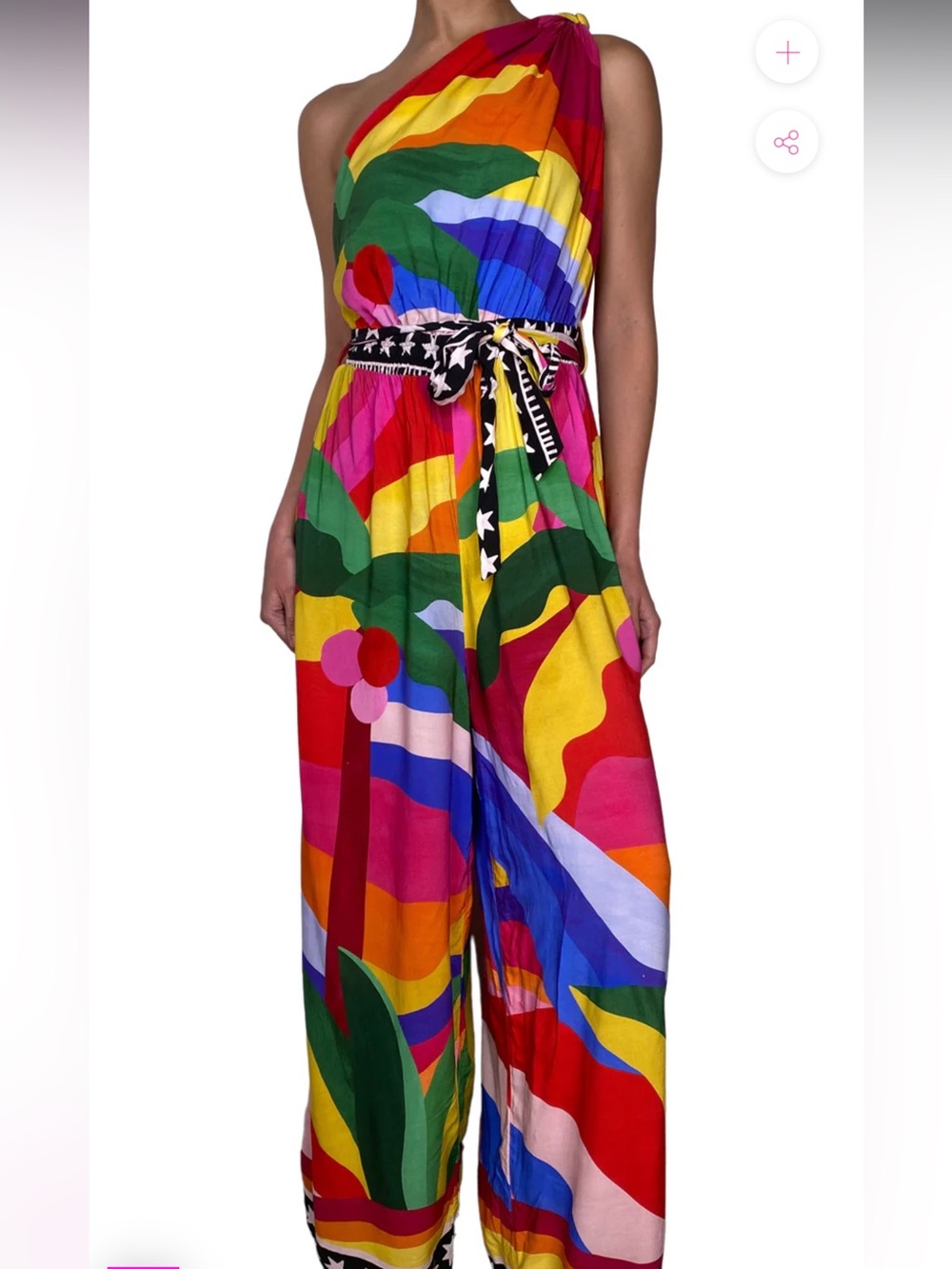 FARM Rio One-Shoulder Entardecer Jumpsuit